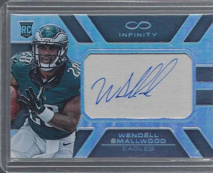 WENDELL SMALLWOOD 2016 PANINI INFINITY CHROME ON CARD EAGLES ROOKIE AUTO RC /288