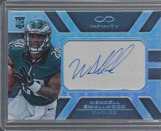 WENDELL SMALLWOOD 2016 PANINI INFINITY CHROME ON CARD EAGLES ROOKIE AUTO RC /288