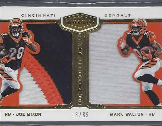 JOE MIXON MARK WALTON 2018 PLATES & PATCHES DOUBLE COVERAGE GOLD PATCH #D 18/85