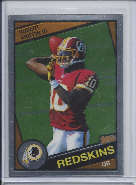 ROBERT GRIFFIN III 2012 TOPPS CHROME 1984 RETRO REDSKINS RC #10