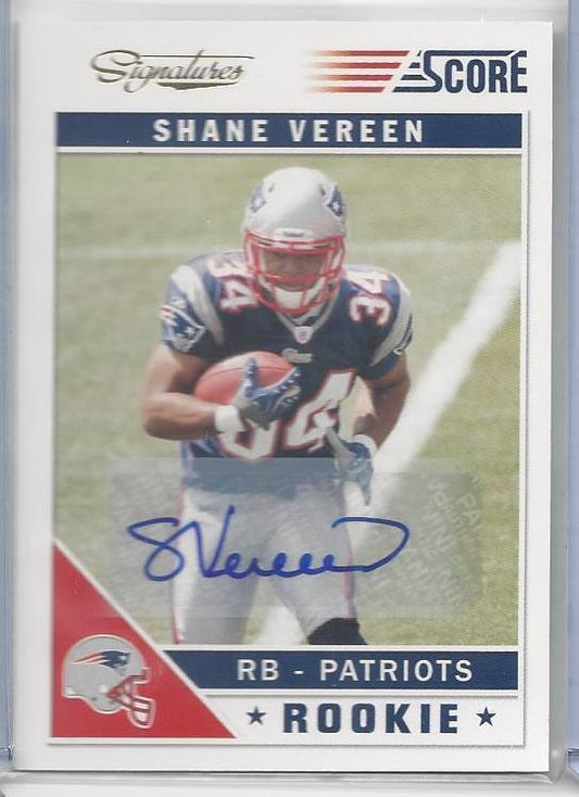 SHANE VEREEN 2011 SCORE SIGNATURES SP RARE PATRIOTS AUTO RC #388