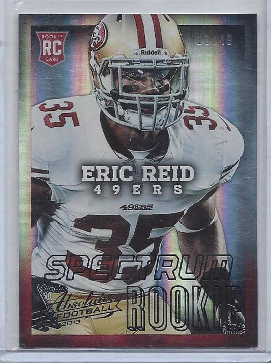 ERIC REID 2013 ABSOLUTE SPECTRUM BLACK ROOKIES 49ERS RC #D 18/49