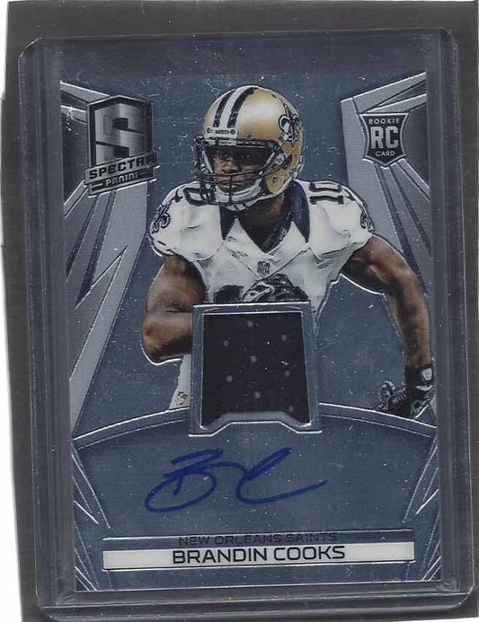 BRANDIN COOKS 2014 PANINI SPECTRA ROOKIE JERSEY ON CARD AUTO RC #D /149