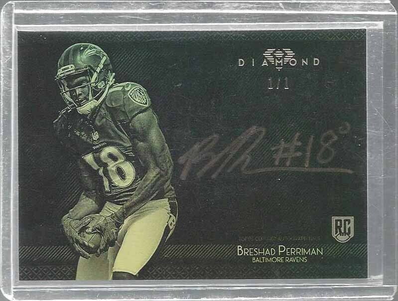 BRESHAD PERRIMAN 2015 TOPPS DIAMOND GOLD INK ON CARD ROOKIE AUTO RC TRUE #D 1/1