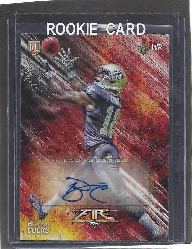 BRANDIN COOKS 2014 TOPPS FIRE ROOKIE AUTO RC