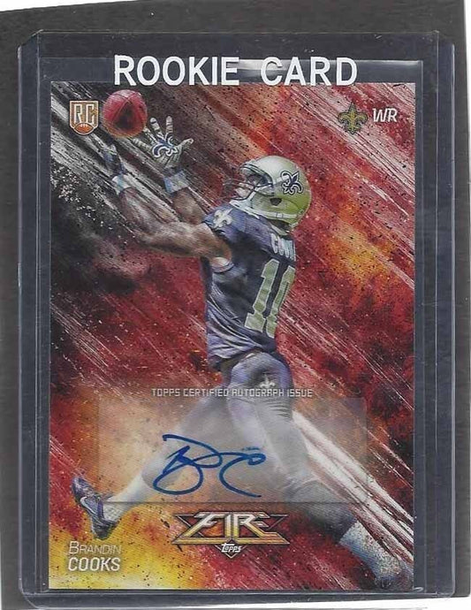 BRANDIN COOKS 2014 TOPPS FIRE ROOKIE AUTO RC