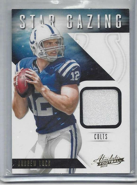 ANDREW LUCK 2012 ABSOLUTE STAR GAZING COLTS JERSEY RC #4