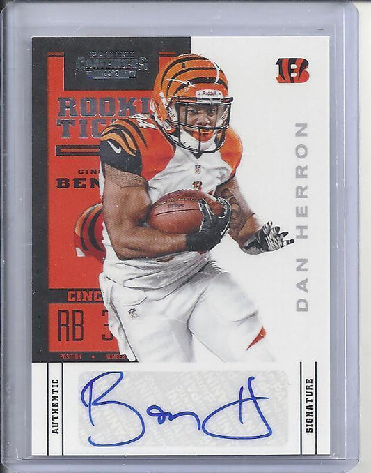 DAN BOOM HERRON 2012 PANINI CONTENDERS ROOKIE TICKET BENGALS TRUE RC AUTO #122
