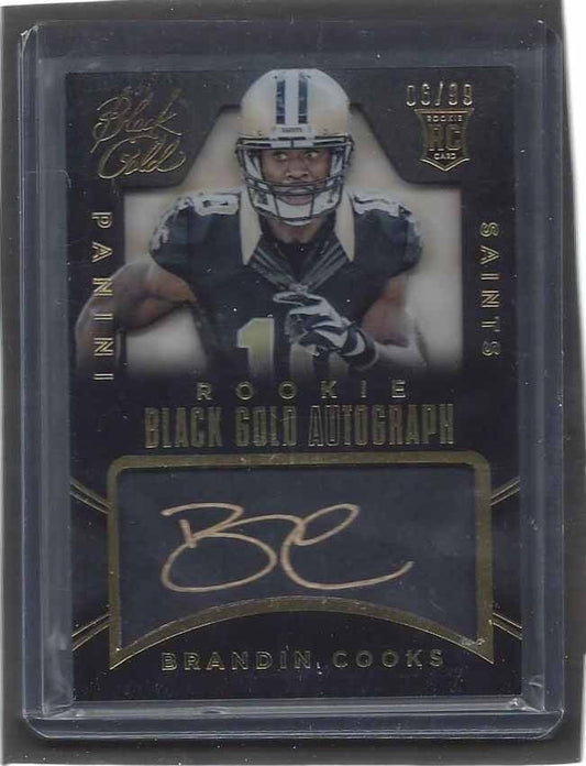 BRANDIN COOKS 2014 PANINI BLACK GOLD ON CARD ROOKIE AUTO RC #D /99