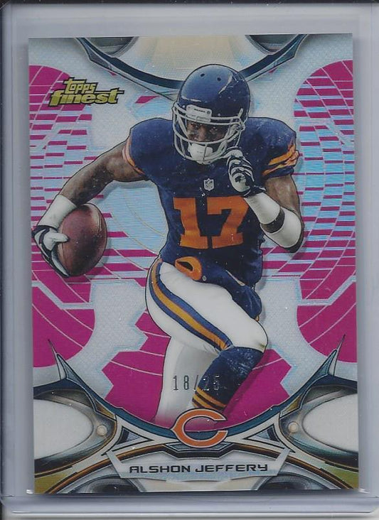 ALSHON JEFFERY 2015 TOPPS FINEST PINK REFRACTOR #D 18/25