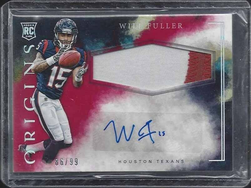 WILL FULLER 2016 ORIGINS RED RPA JUMBO MULTI COLOR TEXANS PATCH AUTO RC #D /99