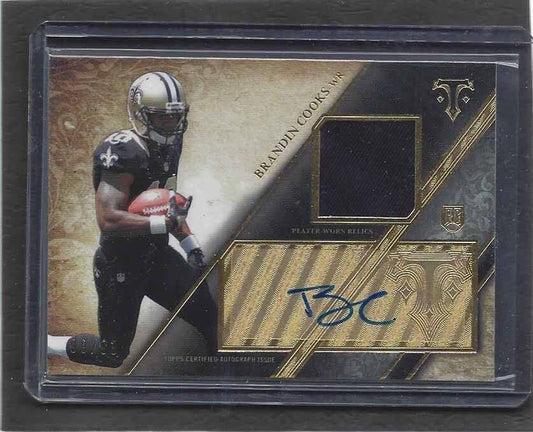 BRANDIN COOKS 2014 TOPPS TRIPLE THREADS ROOKIE JERSEY AUTO RC #D 99/99