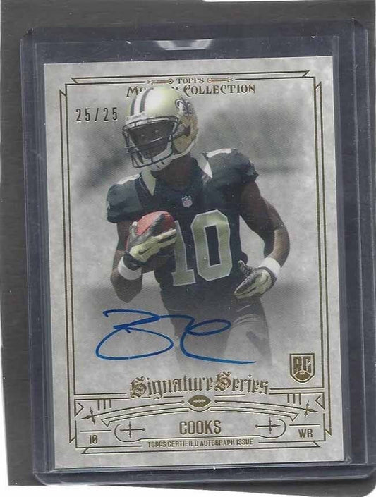 BRANDIN COOKS 2014 TOPPS MUSEUM GOLD ON CARD ROOKIE AUTO RC #D 25/25