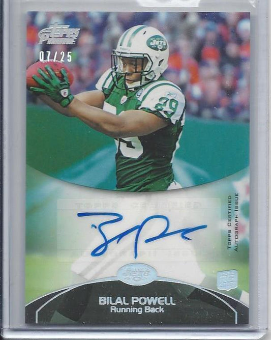 BILAL POWELL 2011 TOPPS PRIME SILVER HOLOFOIL RAINBOW ROOKIE AUTO RC #D 7/25