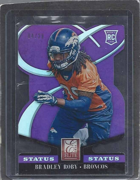 BRADLEY ROBY 2014 DONRUSS ELITE STATUS PURPLE DIE CUT RC #D 4/29