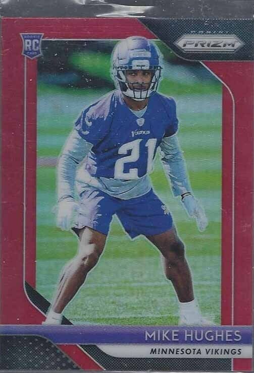 MIKE HUGHES 2018 PANINI PRIZM RED SSP RETAIL PRIZMS RARE ROOKIE RC #253