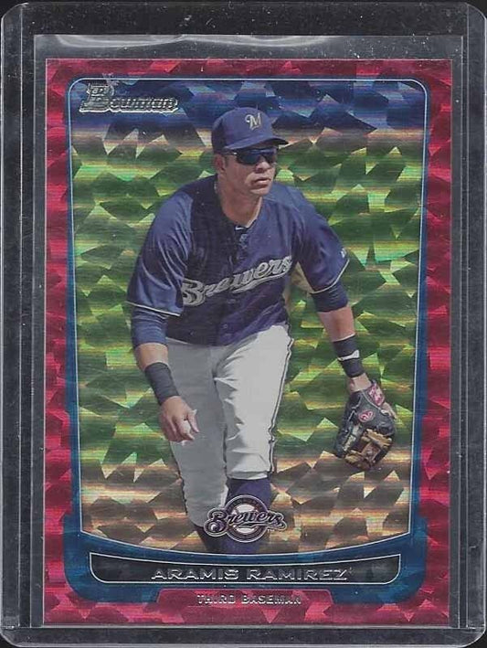ARAMIS RAMIREZ 2012 BOWMAN RED SPARKLE REFRACTOR #D 6/25