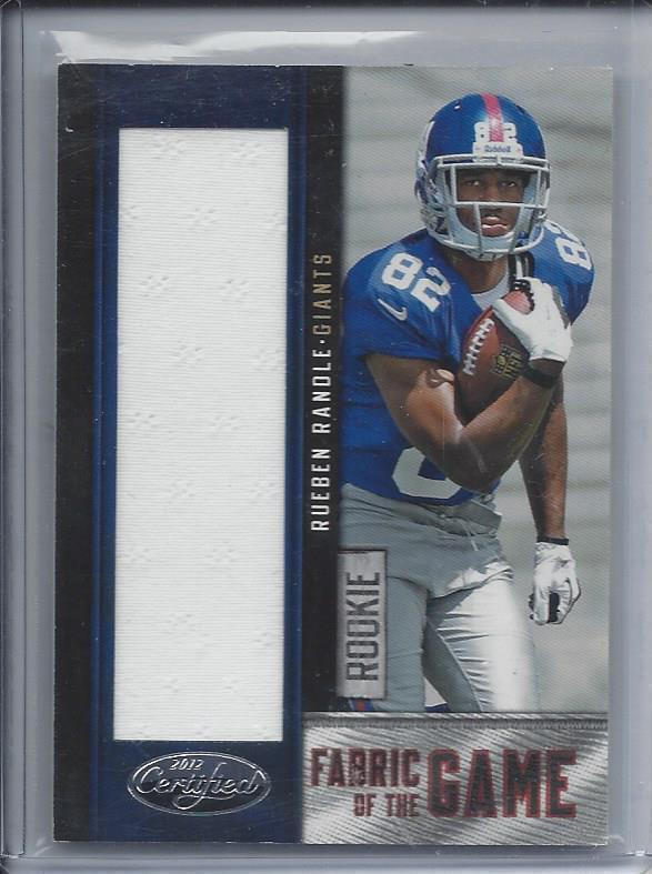 RUEBEN RANDLE 2012 CERTIFIED FABRIC OF THE GAME JUMBO GIANTS JERSEY RC #D /199