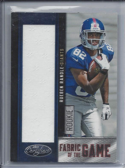 RUEBEN RANDLE 2012 CERTIFIED FABRIC OF THE GAME JUMBO GIANTS JERSEY RC #D /199
