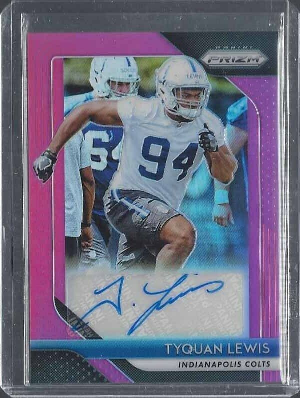 TYQUAN LEWIS 2018 PANINI PRIZM PINK SP PRIZMS AUTO RC