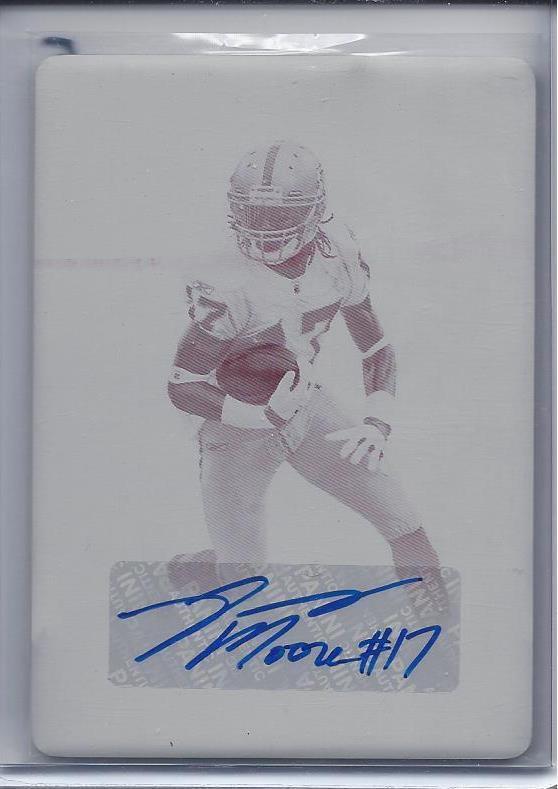 DENARIUS MOORE 2012 PRIME SIGNATURES MAGENTA PRINTING PLATE RAIDERS AUTO #D 1/1