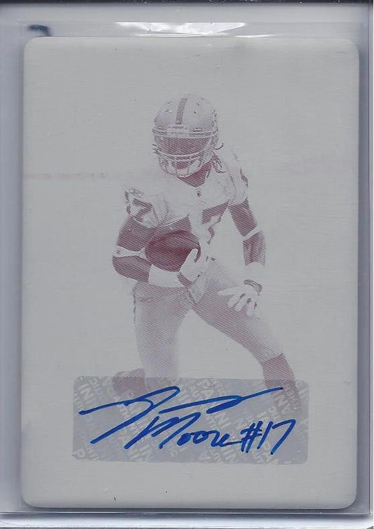 DENARIUS MOORE 2012 PRIME SIGNATURES MAGENTA PRINTING PLATE RAIDERS AUTO #D 1/1