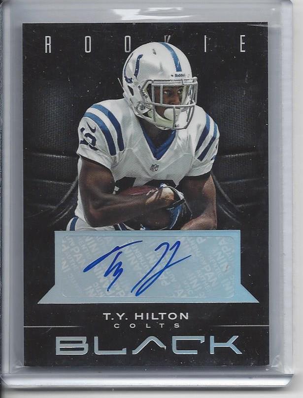 T.Y. HILTON 2012 PANINI BLACK COLTS ROOKIE AUTO RC #D /125