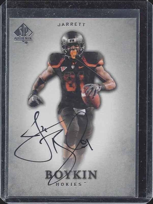 JARRETT BOYKIN 2012 SP AUTHENTIC PACKERS ON CARD ROOKIE AUTO RC #44