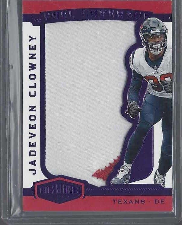 JADEVEON CLOWNEY 2018 PLATES & PATCHES FULL COVERAGE PURPLE JUMBO PATCH #D 8/15