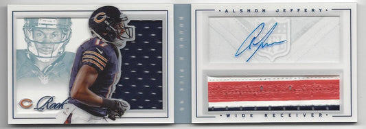 ALSHON JEFFERY 2012 PLAYBOOK ACETATE 3 COLOR BEARS PATCH AUTO BOOK RC #D 13/25