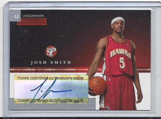 JOSH SMITH 2005-06 TOPPS PRISTINE UNCOMMON PERSONAL ENDORSEMENTS AUTO RC #D /125