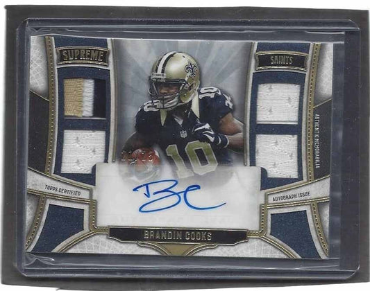 BRANDIN COOKS 2015 TOPPS SUPREME QUAD PATCH AUTO #D 21/25