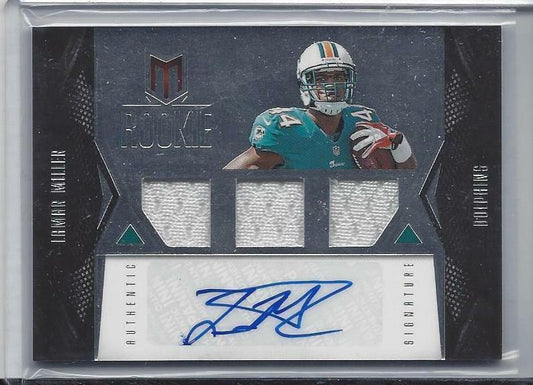 LAMAR MILLER 2012 PANINI MOMENTUM DOLPHINS TRIPLE JERSEY AUTO RC #D 261/399