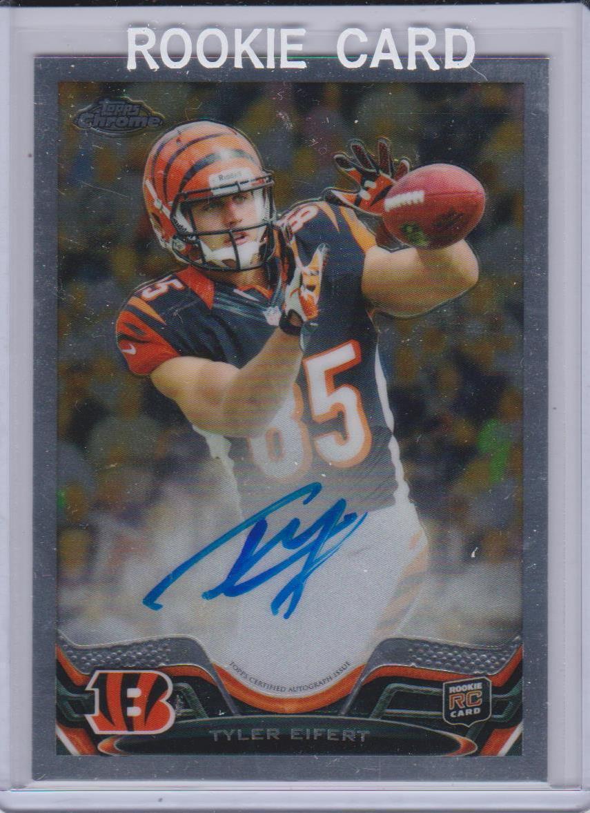 TYLER EIFERT 2013 TOPPS CHROME BENGALS ON CARD AUTO RC #D /600