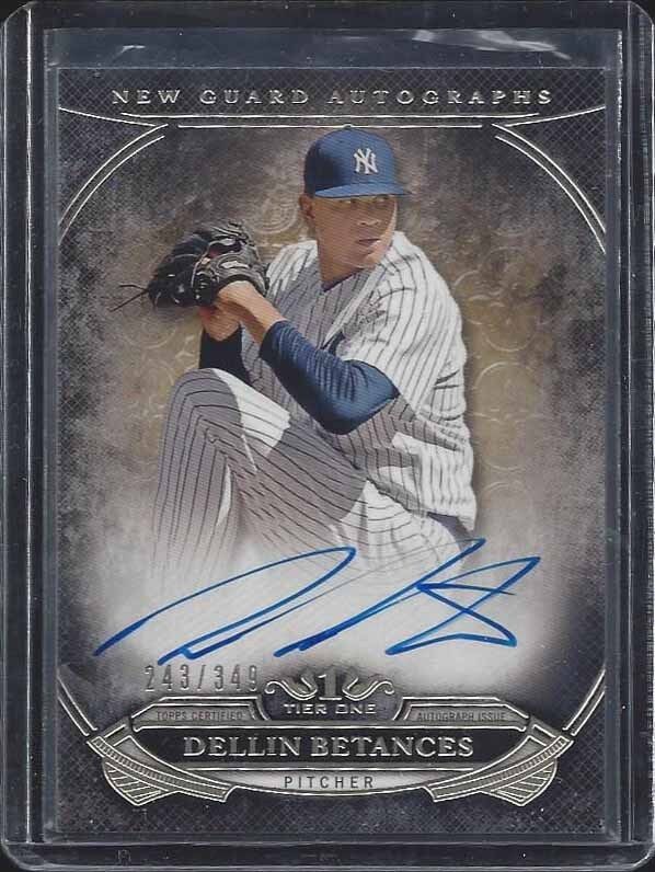 DELLIN BETANCES 2015 TOPPS TIER ONE NEW GUARD YANKEES ON CARD AUTO #D /349