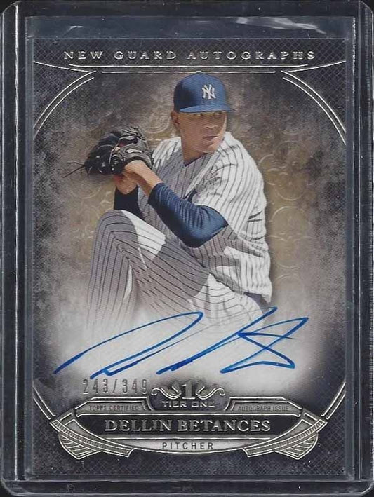 DELLIN BETANCES 2015 TOPPS TIER ONE NEW GUARD YANKEES ON CARD AUTO #D /349