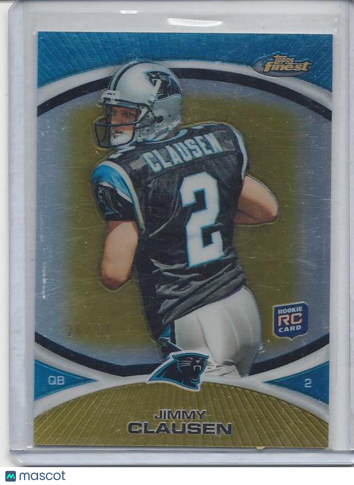 JIMMY CLAUSEN 2010 TOPPS FINEST GOLD REFRACTOR RC #D /50