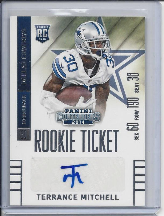TERRANCE MITCHELL 2014 CONTENDERS ROOKIE TICKET COWBOYS TRUE RC AUTO #242