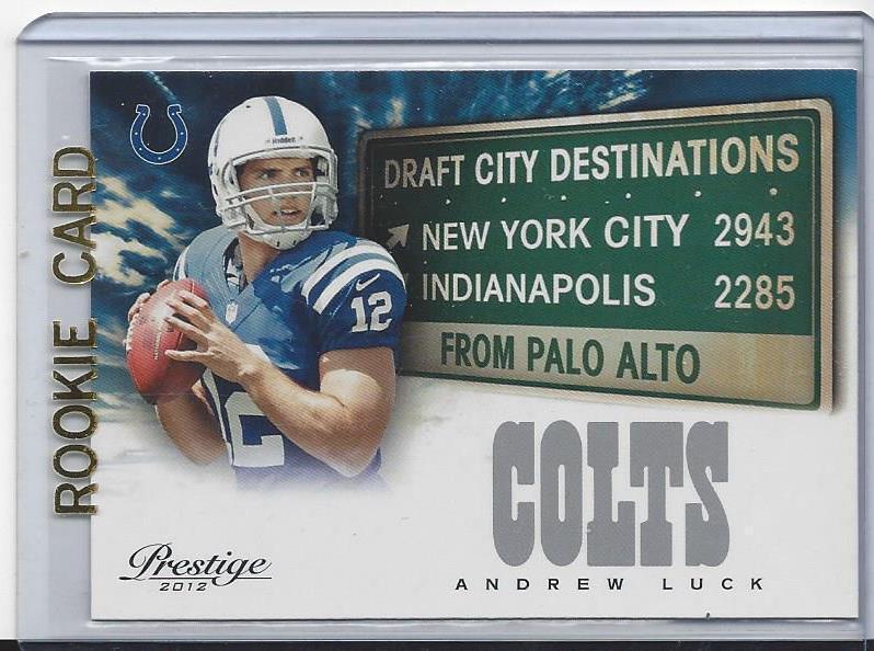 ANDREW LUCK 2012 PANINI PRESTIGE DRAFT CITY DESTINATIONS RC #2