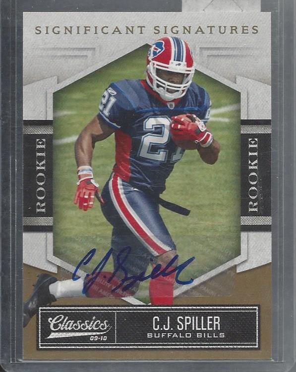 C.J. SPILLER 2010 CLASSICS SIGNIFICANT SIGNATURES AUTO RC #D 2/249