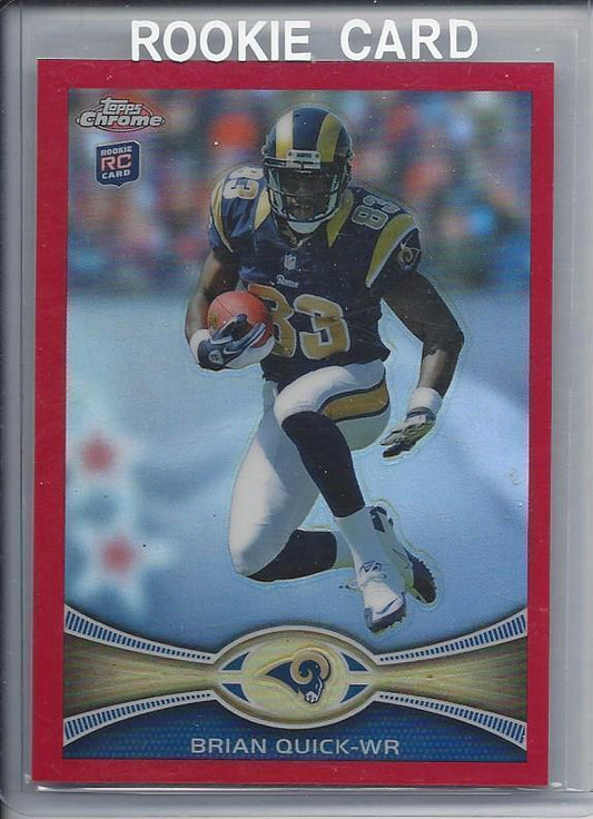 BRIAN QUICK 2012 TOPPS CHROME RED REFRACTOR RAMS ROOKIE RC #D 7/25