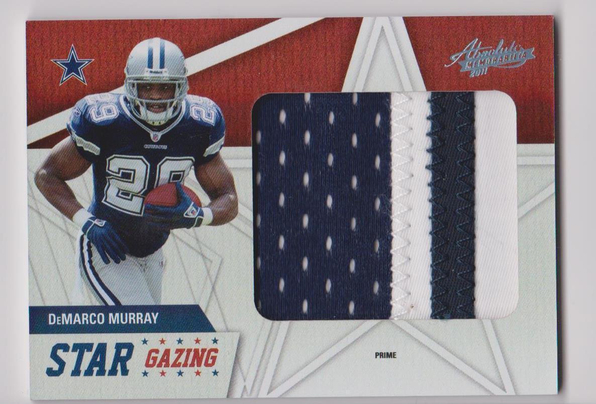 DEMARCO MURRAY 2011 ABSOLUTE STAR GAZING COWBOYS JUMBO 2 COLOR PATCH RC #D 13/15