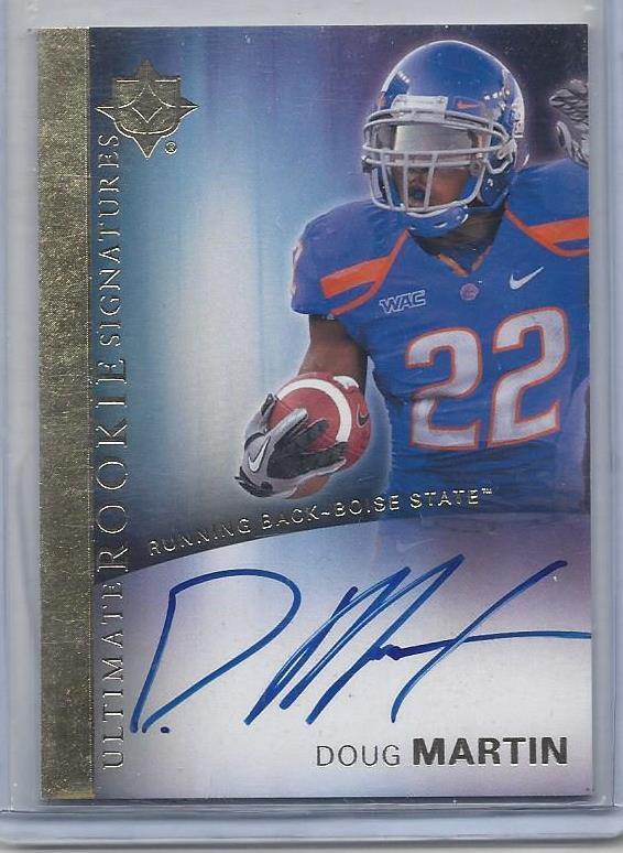 DOUG MARTIN 2012 ULTIMATE COLLECTION RARE ON CARD AUTO RC #7