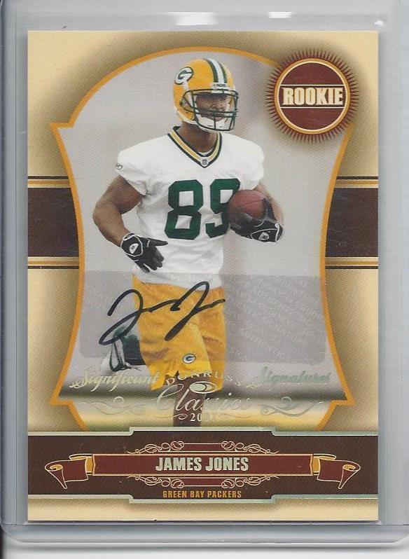 JAMES JONES 2007 DONRUSS CLASSICS SIGNIFICANT SIGNATURES PACKERS AUTO RC #D /100