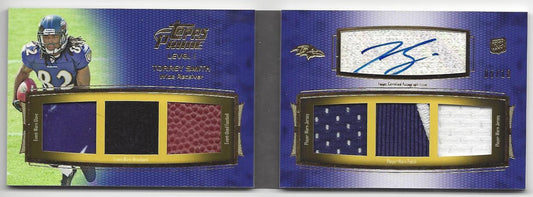 TORREY SMITH 2011 TOPPS PRIME LEVEL I (1) 6 PIECE PATCH AUTO BOOK RC #D 5/10