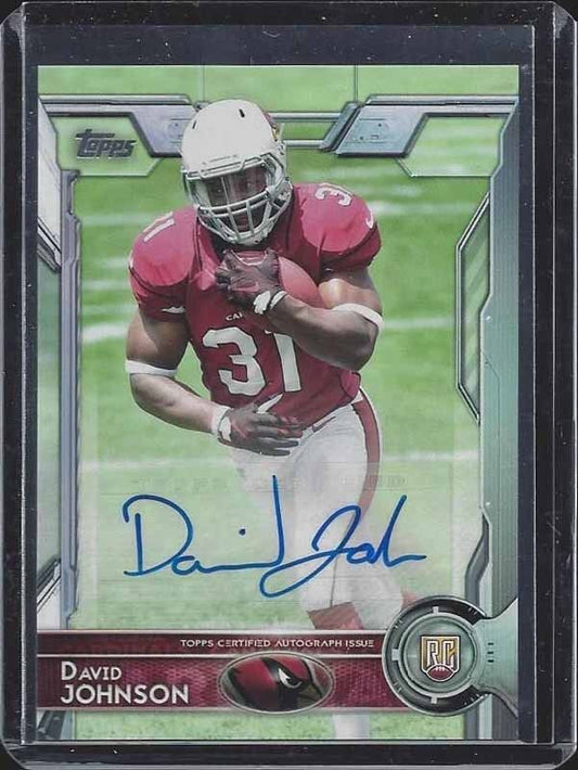DAVID JOHNSON 2015 TOPPS SP RARE SHORT PRINT BASE CARDINALS ROOKIE AUTO RC #473