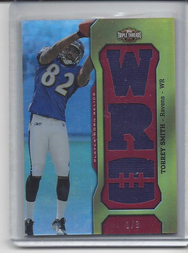 TORREY SMITH 2011 TOPPS TRIPLE THREADS VERTICAL TRIPLE JERSEY ROOKIE RC #D 1/3