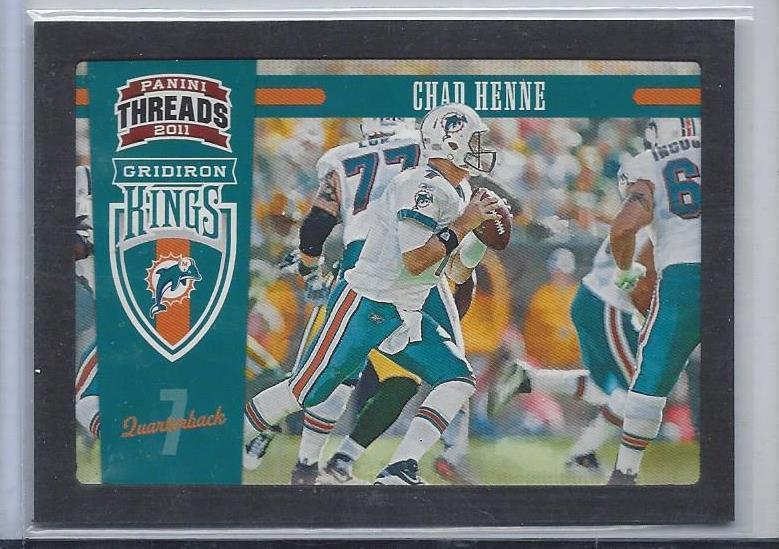 CHAD HENNE 2011 PANINI THREADS GRIDIRON KINGS BLACK BORDER #D 2/10