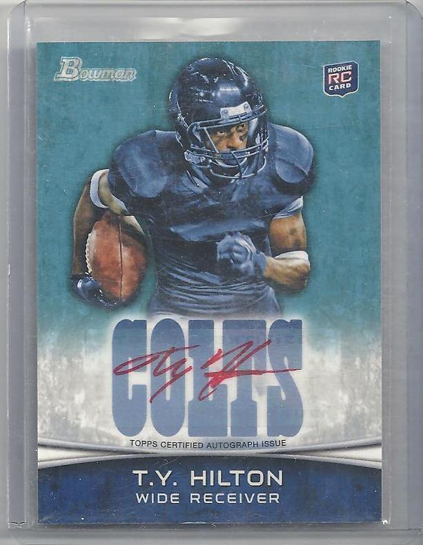 T.Y. HILTON 2012 BOWMAN RED INK COLTS AUTO RC SSP ONLY /15