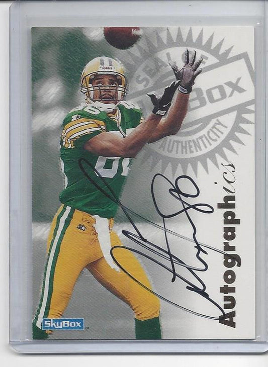 ANTONIO FREEMAN 1997 SKYBOX AUTOGRAPHICS PACKERS RARE ON CARD AUTO